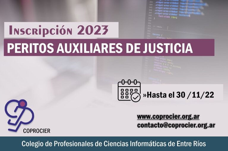 Inscripci N Para Peritos Auxiliares De Justicia Coprocier