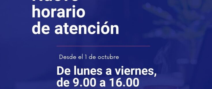 Nuevo horario de atención