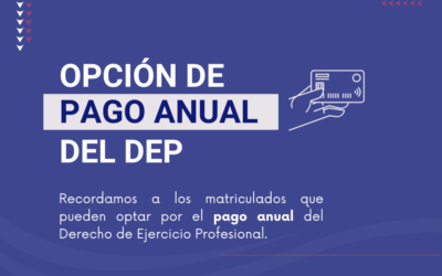 OPCIÓN DE PAGO ANUAL DEL DEP