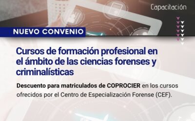 COPROCIER firmó un convenio con el Centro de Especialización Forense (CEF)