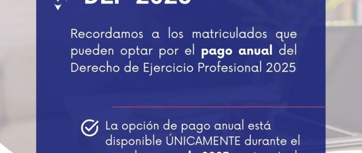 DEP 2025: opción de pago anual